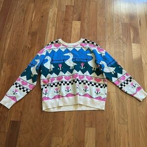 multicolor retro sweater
